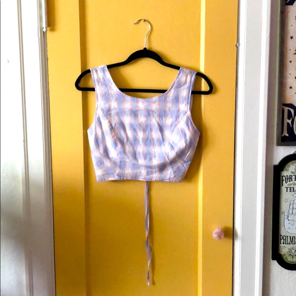 Crop 50s Tie Back Tank-top